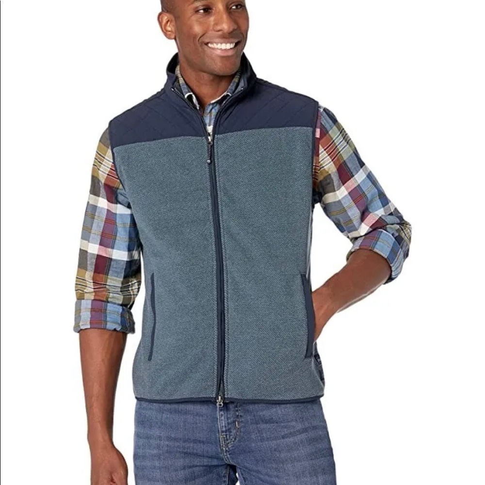 Southern Tide Huskley Vest Dark Slate/ Navy NWT Large